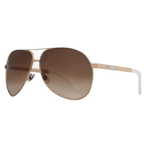 GUCCI Aviator Sunglasses GG 1827/S White Gold